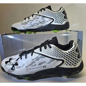 Under Armour Men's Digital Camo White/Black Deception DT Baseball Cleats Sz. 8.5